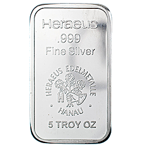 Heraeus Silver Bar - 5 oz