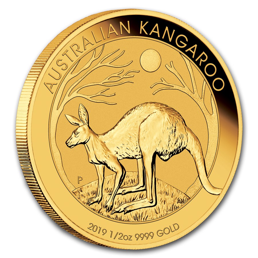 Australian Gold Kangaroo Nugget 2019 - 1/2 oz